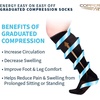 image:imageCopper Fit Energy Graduated Wide Calf Compression Socks for Men amp Women  Easy On Easy Off For Circulation amp Swelling Relief  Ideal for Travel Nurses Running amp Recovery