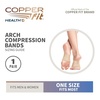 image:imageCopper Fit Health Unisex Arch Relief Compression Bands for Plantar FasciitisSwellingBeige