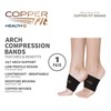 image:imageCopper Fit Health Unisex Arch Relief Compression Bands for Plantar FasciitisSwellingBlack