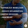 image:imageCopper Fit Mobilizer Elbow Sleeve  Mobility Pain Swelling Inflammation Circulation  Advanced Recovery for Arthritis Tendonitis Golf and Tennis Elbow Brace for Men and Women Gray SmallMedium