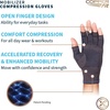 image:imageCopper Fit Mobilizer Hand Compression Gloves Arthritis Joint Swelling Tendonitis Sport  for Men and WomenCharcoal