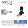 image:imageCopper Fit Pro Series Performance Compression Ankle Sleeve LargeBlack with Copper Trim