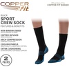 image:imageCopper Fit Unisex Crew Length Sport Socks 2 PairBlack