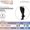 image:imageCopper Fit womens Ice Menthol Infused Compression Socks Black LargeXLarge US
