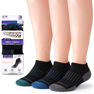 image:imageCopper Fit Ankle Length Sport SocksBlackMulti