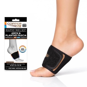 image:imageCopper Fit Rapid Relief Plantar Fascia Arch Foot Wrap with Hot or Cold Gel Pack Black AdjustableAdjustable