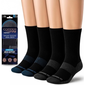 image:imageCopper Fit Unisex Crew Length Sport Socks 2 PairBlack